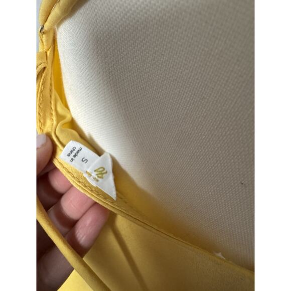 New ASTR the Label Gaia Yellow Midi Slip Dress ‘Lemon Tart’ Size S Cowl Neck - Picture 5 of 5